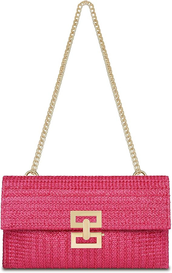 Liadreem Straw Clutch Purse for Women Designer Evening Handbag Summer Beach Shoulder Crossbody Ba... | Amazon (US)