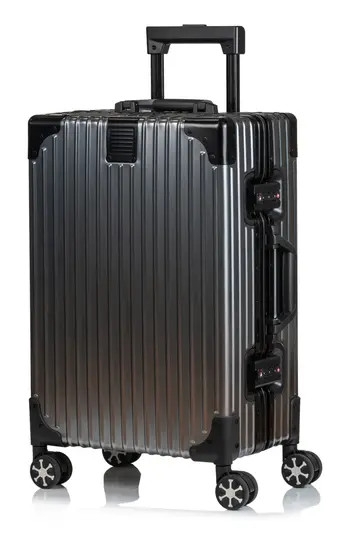 CHAMPS Aluminum Hardside Spinner Suitcase Carry-On in Grey at Nordstrom Rack | Nordstrom Rack