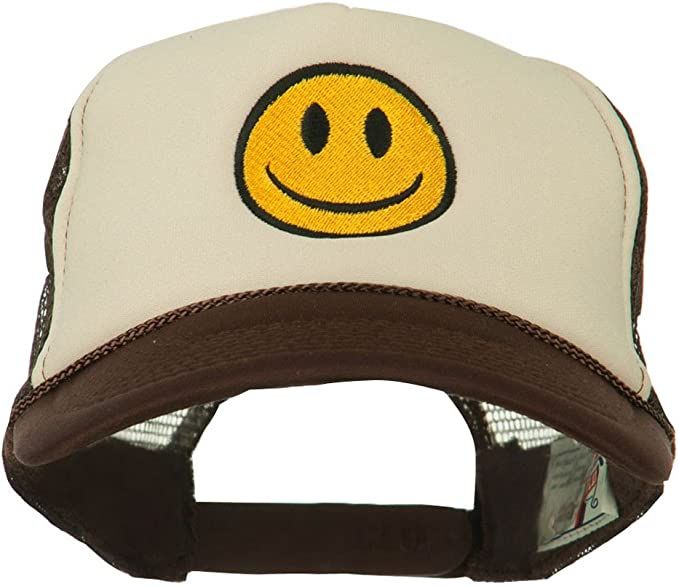 e4Hats.com Smile Face Embroidered Foam Mesh Back Cap | Amazon (US)