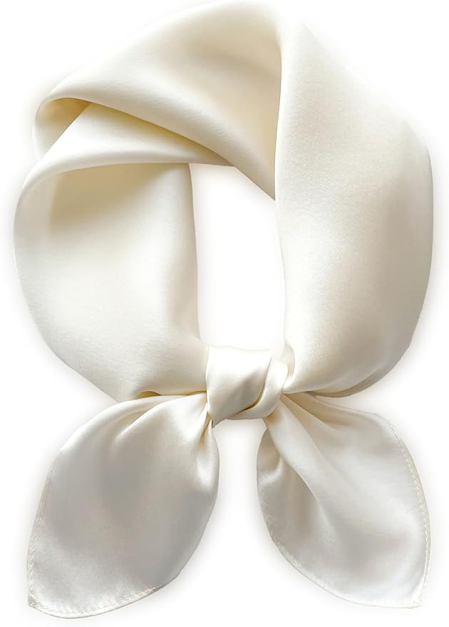 MEISEE Solid Color Mulberry Silk Scarf 26" Square Scarf Neck Scarf Hair Head Breathable Lightweig... | Amazon (US)