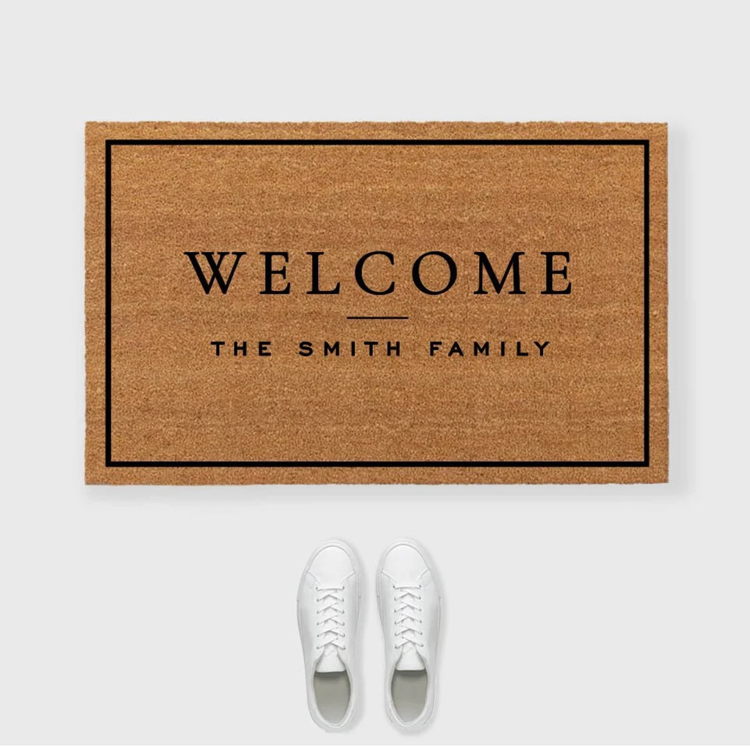 Welcome Doormat,custom Welcome Mat,welcome Personalized Name Doormat,custom Doormat,double Door D... | Etsy (US)