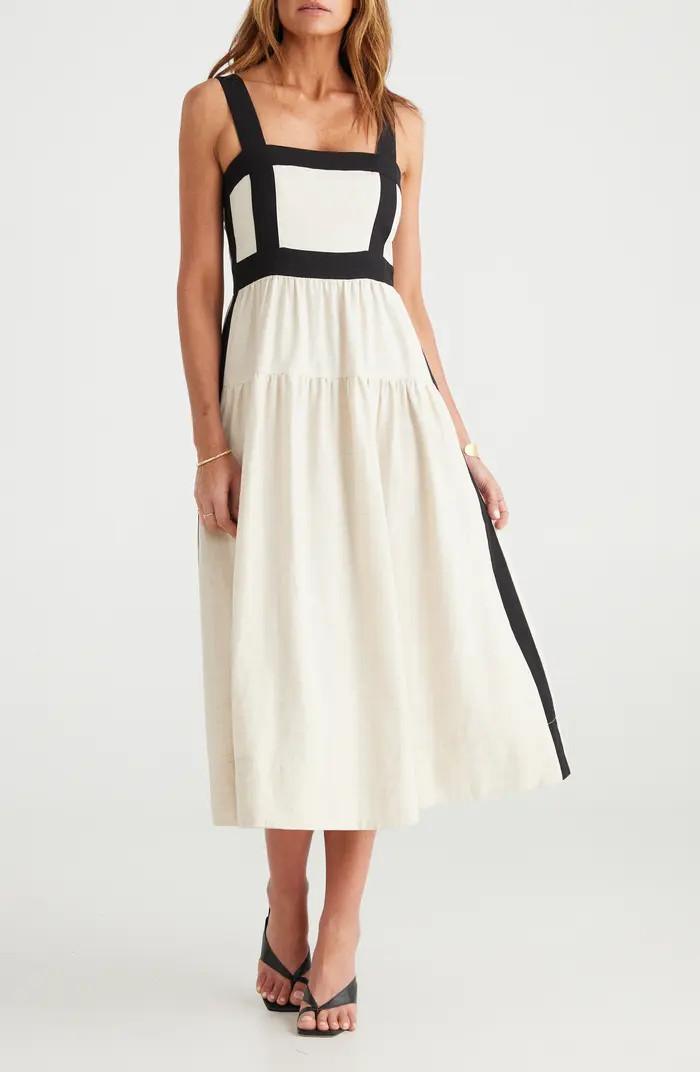 Jolie Contrast Trim Midi Dress | Nordstrom