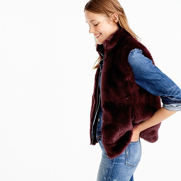 Faux-fur vest | J.Crew US
