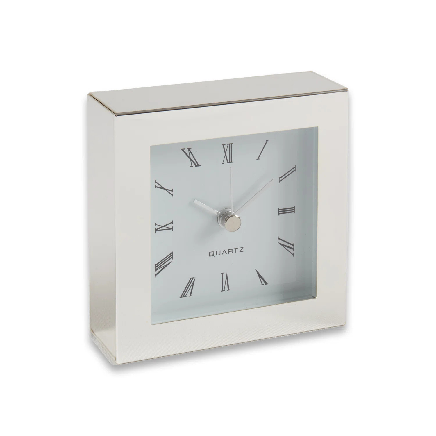 Roman Numeral Metal Quartz Movement / Crystal Tabletop Clock | Wayfair North America