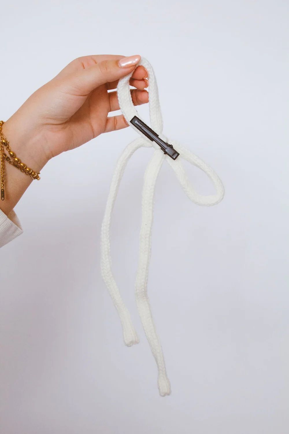 Knit Long Bow Clip  - Multiple Colors | Shop Andi