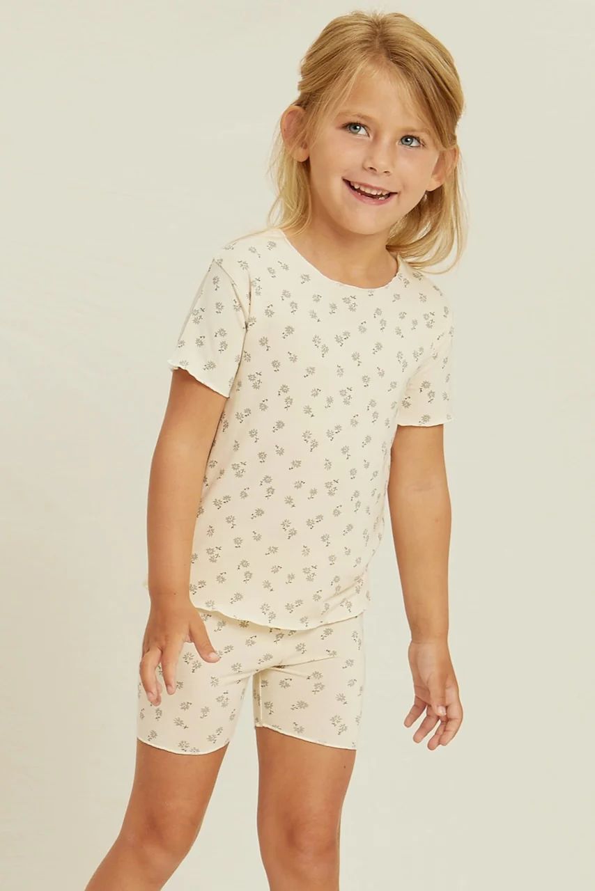 Rylee + Cru Blue Ditsy Modal Summer PJ Set | Roolee