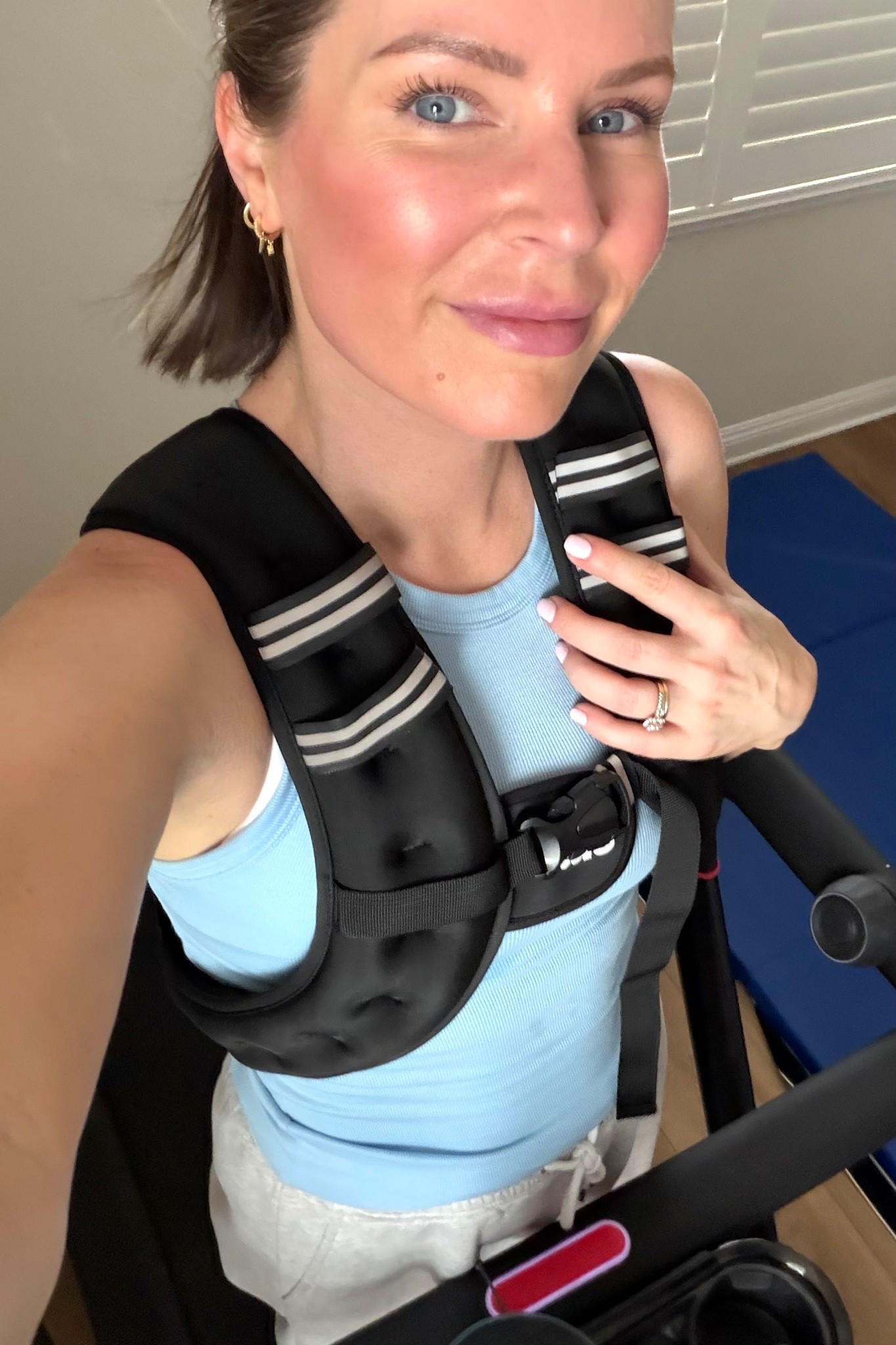 Like a true 40 something year old 🙌🏻 loving weighted vest hikes on the treadmill. 

#LTKOver40 #LTKfitnessgoals #LTKSaleAlert