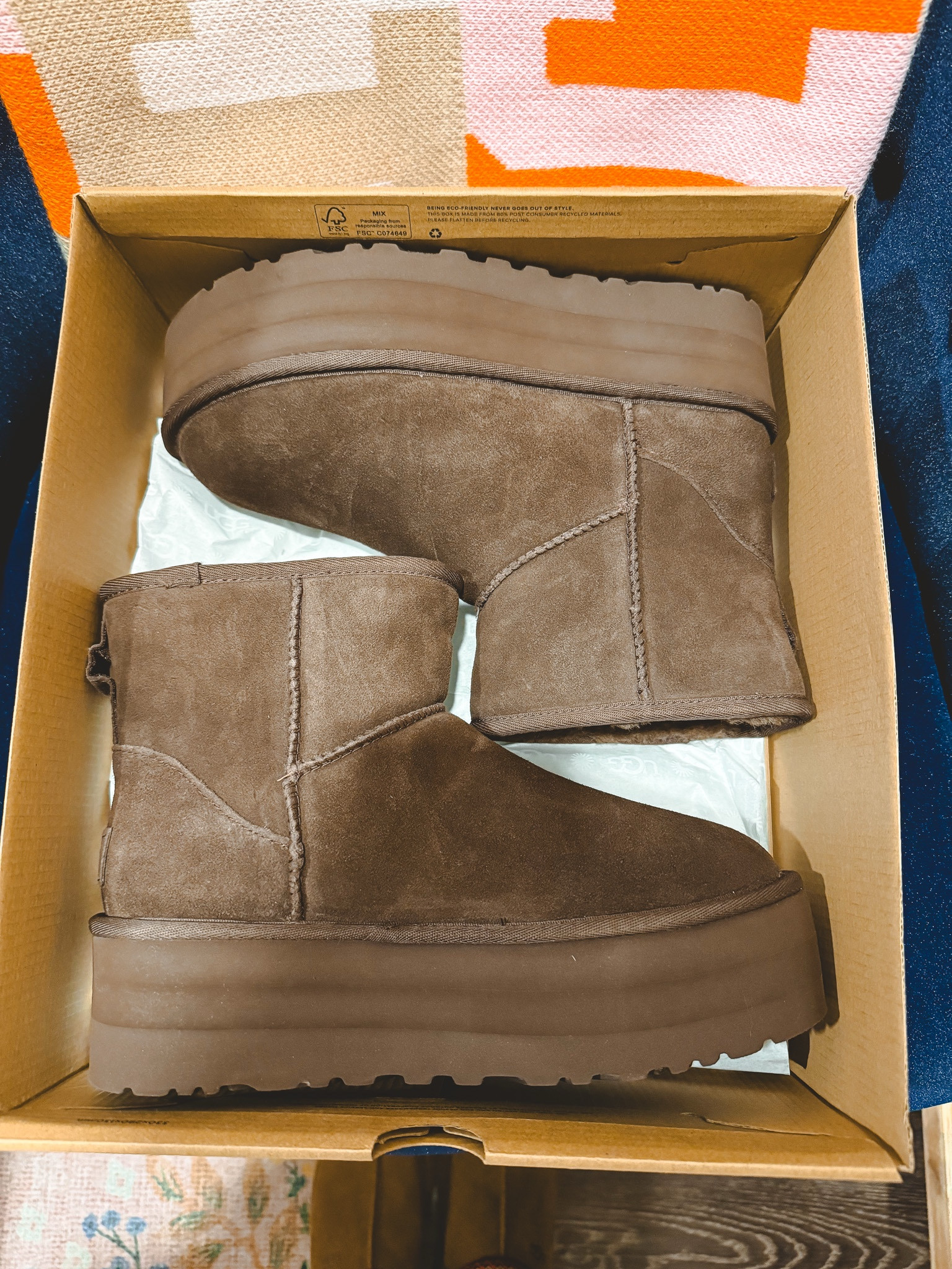 Ugg mini platform boot - I am a 7.5 and get a 7. See my mini review below!

I ordered these boots because my Ultra Minis are looking pretty rough these days and these surpassed my expectations in person! They are SO cute in person, not too clunky and the color is incredible. My Ultra Minis got dirty around the toe from stepping in wet grass and puddles several times, so I think the platform on these will help them from being destroyed by the elements. The dark color also works in my favor to mask dirt! I have some Lululemon flares that are a hair too long, and these will be perfect with those! The mini shaft is also easier to get on than the Ultra Minis. If you’ve tried getting the Ultra Minis on, you know how difficult that can be! I wear a 7.5 and size down to a 7 in most Ugg boots.



#LTKHoliday #LTKGiftGuide #LTKShoeCrush