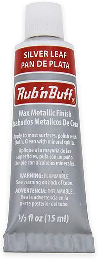 AMACO 76370K Rub 'n Buff Wax Metallic Finish, Silver Leaf, 0.5-Fluid Ounce | Amazon (US)