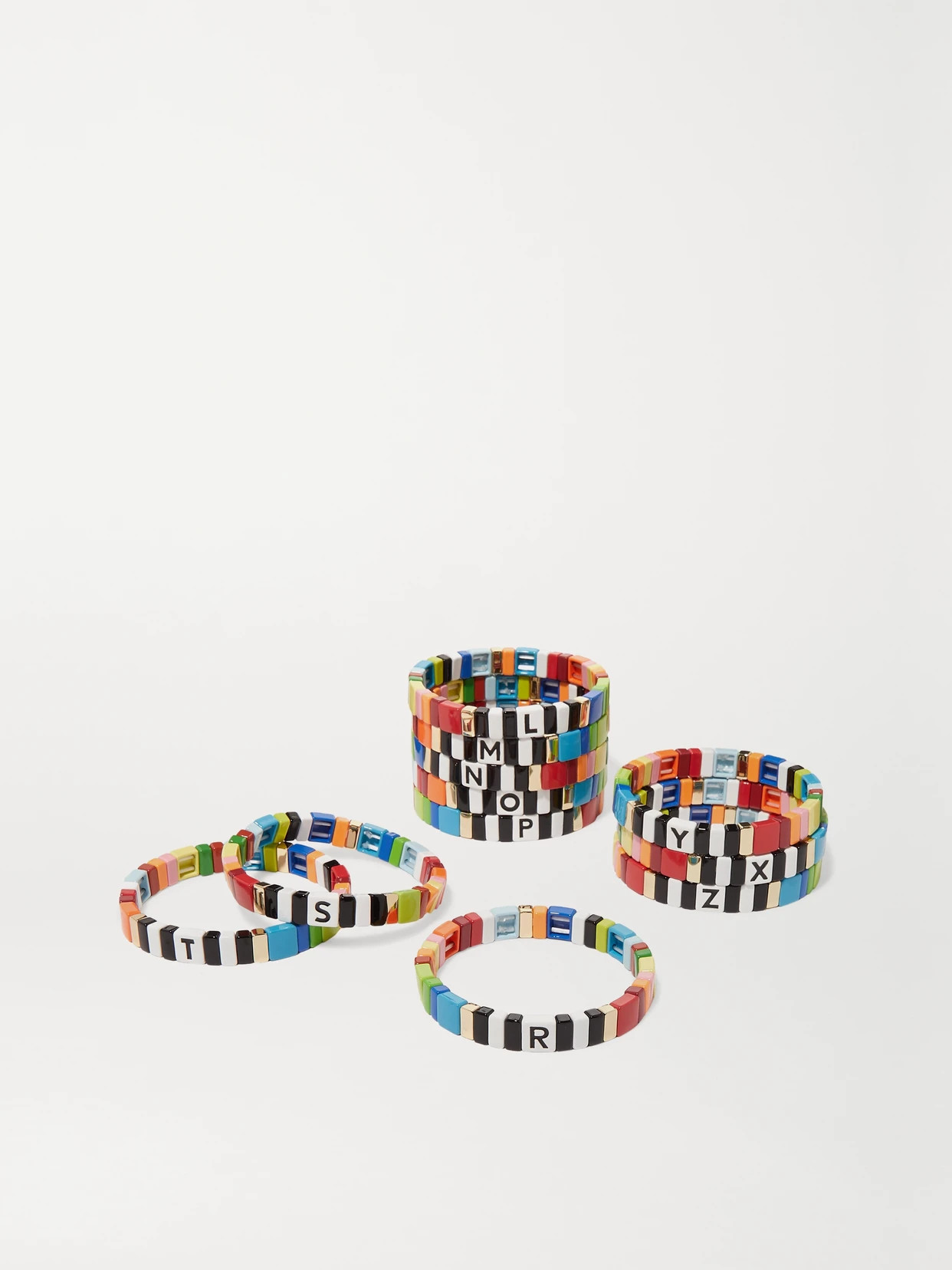 ROXANNE ASSOULIN Alphabet Soup enamel bracelet | NET-A-PORTER | NET-A-PORTER (UK & EU)