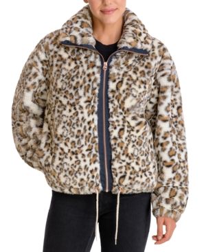 Lucky Brand Leopard-Print Faux-Fur Coat | Macys (US)