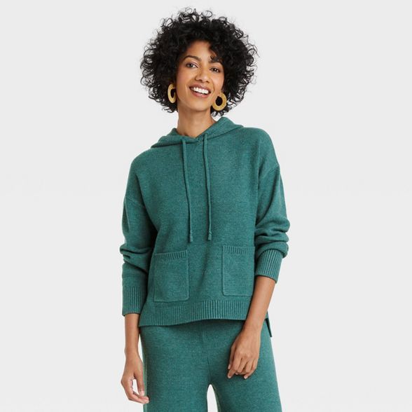 Women's Crewneck Hooded Pullover Sweater - A New Day™ | Target