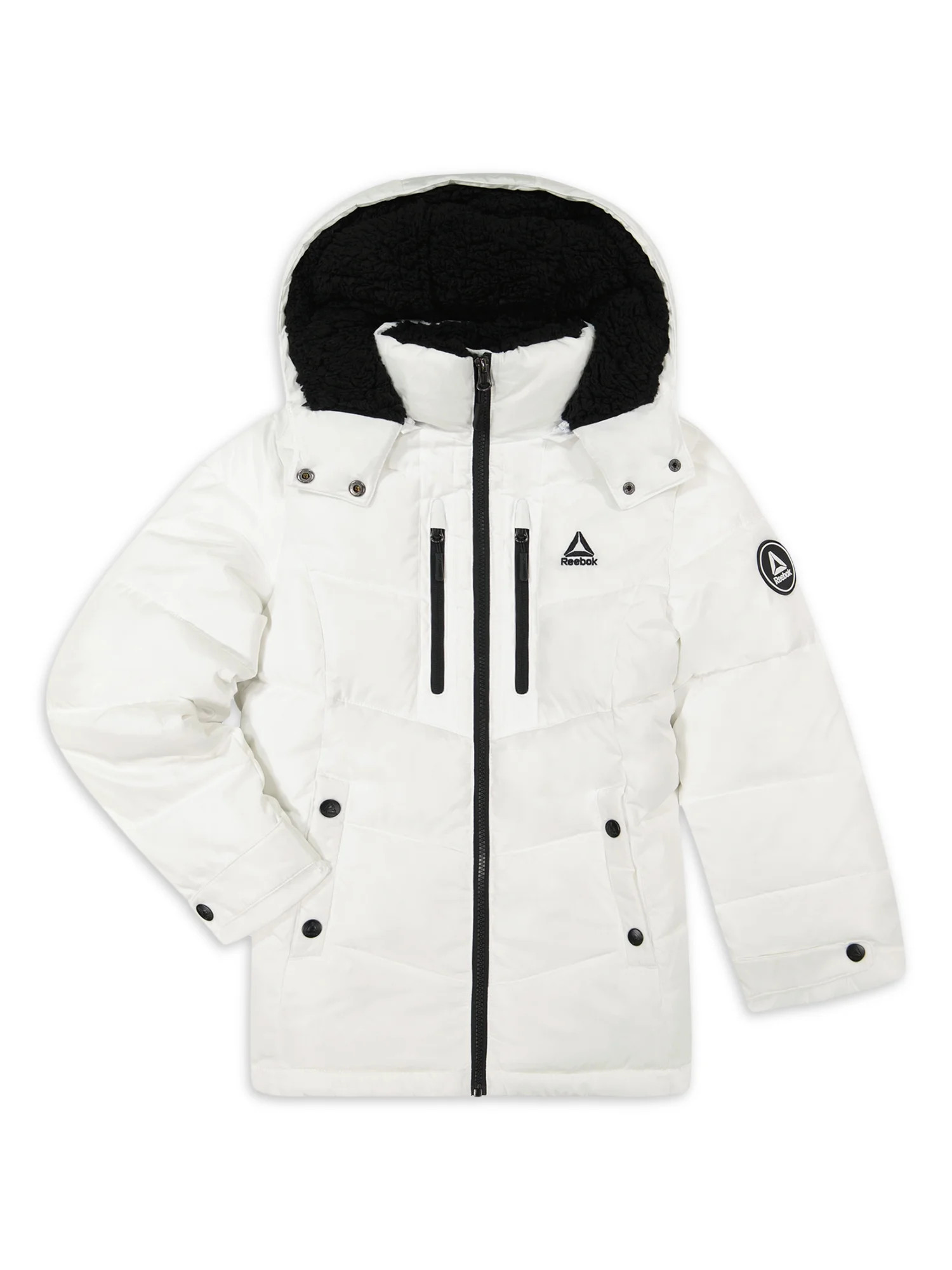 Reebok Girls Hooded Winter Puffer Coat, Sizes 4-16 - Walmart.com | Walmart (US)