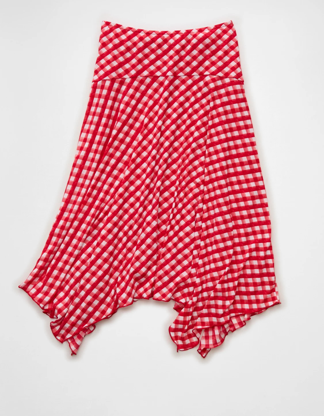AE Mid-Rise Gingham Midi Skirt | American Eagle Outfitters (US & CA)
