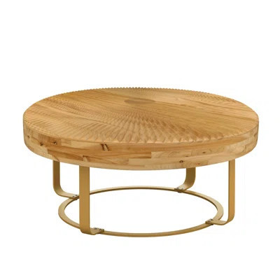 Golden Guest Room Coffee Table: Pine, , Metal, Versatile Bedroom Stylish Design | Wayfair North America