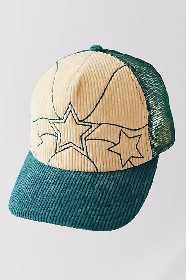Embroidered Corduroy Trucker Hat | Urban Outfitters (US and RoW)