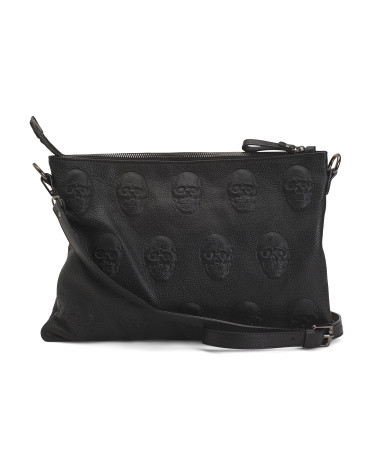 Made In Italy Leather Multi Skull Crossbody With Hardware | Handbags | Marshalls | Marshalls