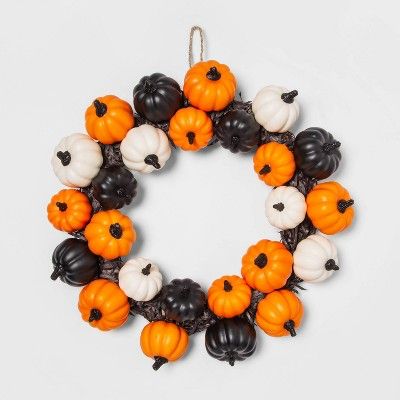 Pumpkins and Black Grass Halloween Wreath - Hyde & EEK! Boutique™ | Target