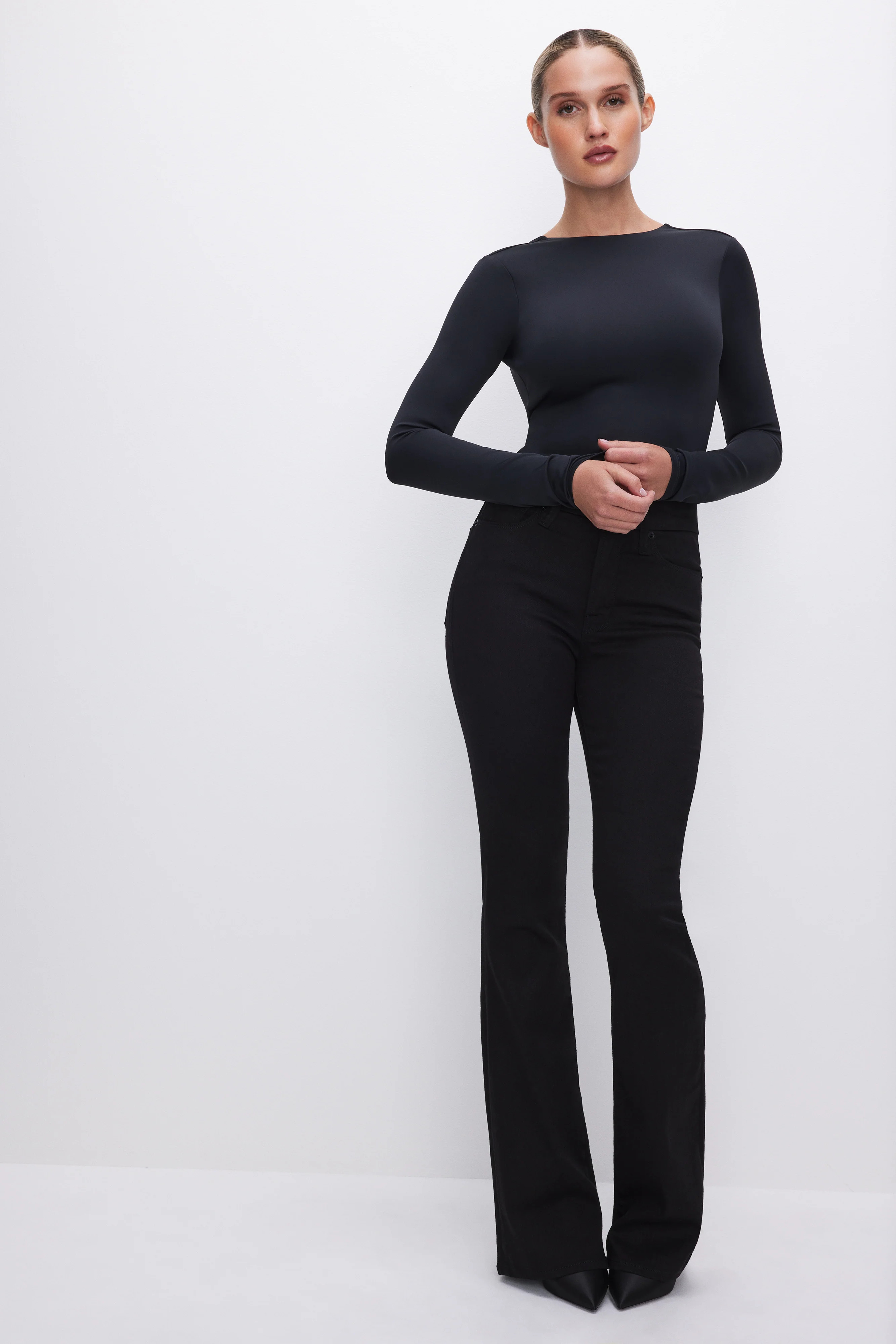 GOOD CLASSIC BOOTCUT JEANS | BLACK001 - GOOD AMERICAN | Good American