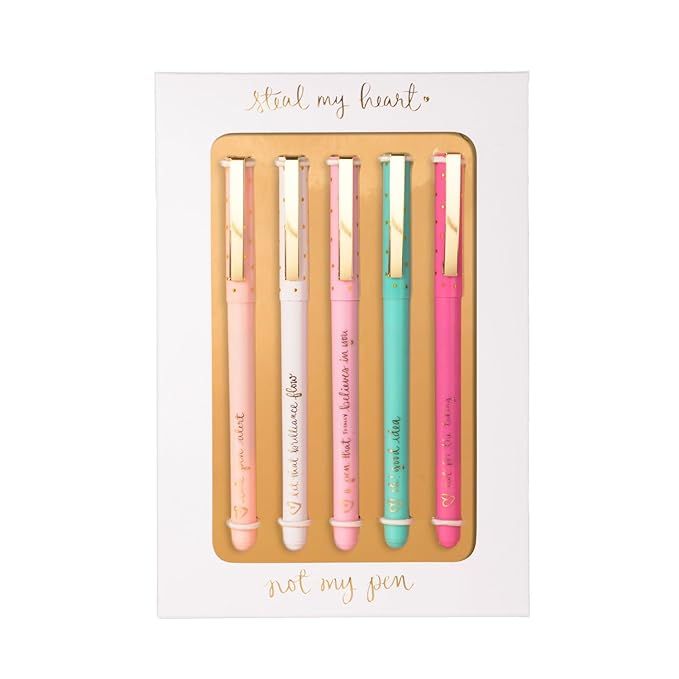 Eccolo Dayna Lee Collection Steal My Heart, Pens (Set of 5), Inspiring Quotes, Gift Boxed | Amazon (US)