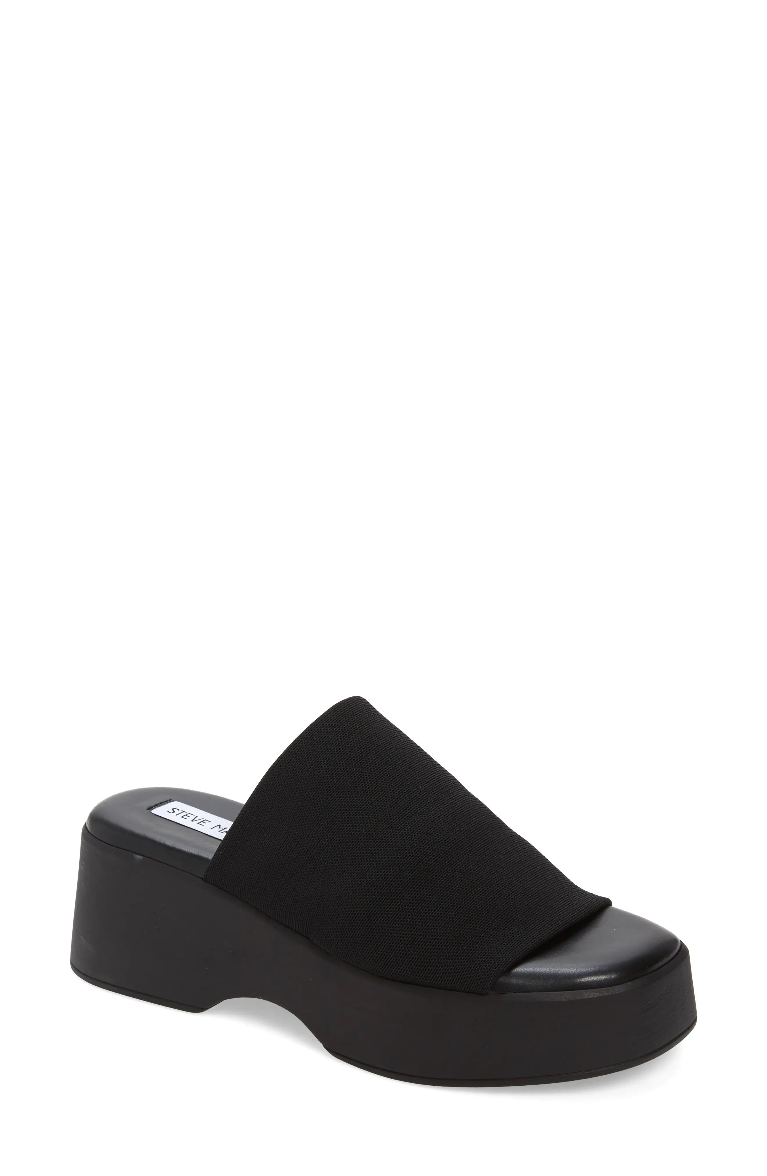 Steve Madden Slinky 30 Platform Slide Sandal in Black at Nordstrom, Size 9 | Nordstrom