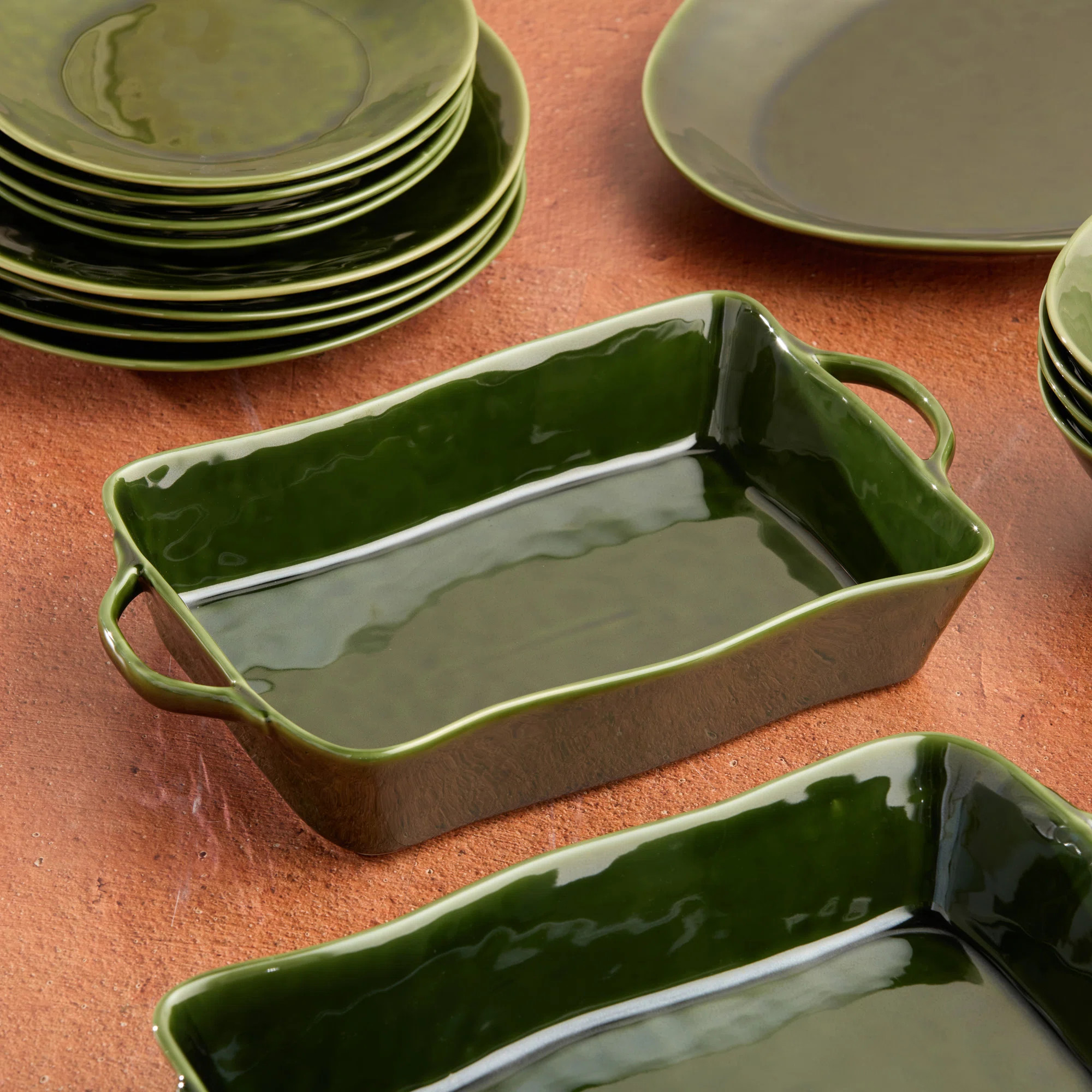 Certified International Verde Large Rectangular Stoneware Baker – 150oz Deep Dish for Casserole... | Wayfair North America