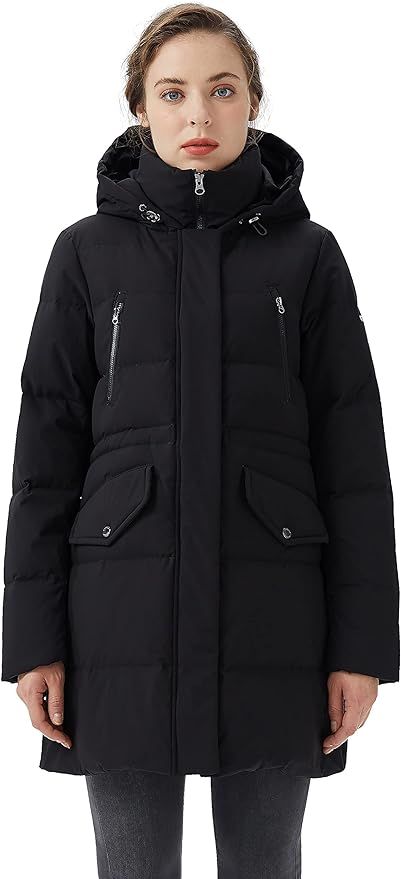 Orolay Women's Puffer Winter Down Coat Thickened Parka Jacket with Hood | Amazon (US)