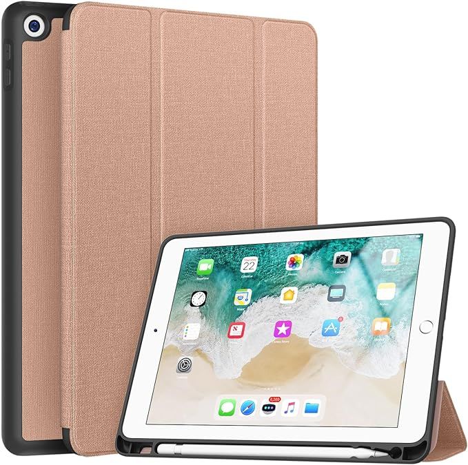 Soke iPad 6th/5th Generation Case with Pencil Holder - [Full Body Protection + Auto Wake/Sleep], ... | Amazon (US)