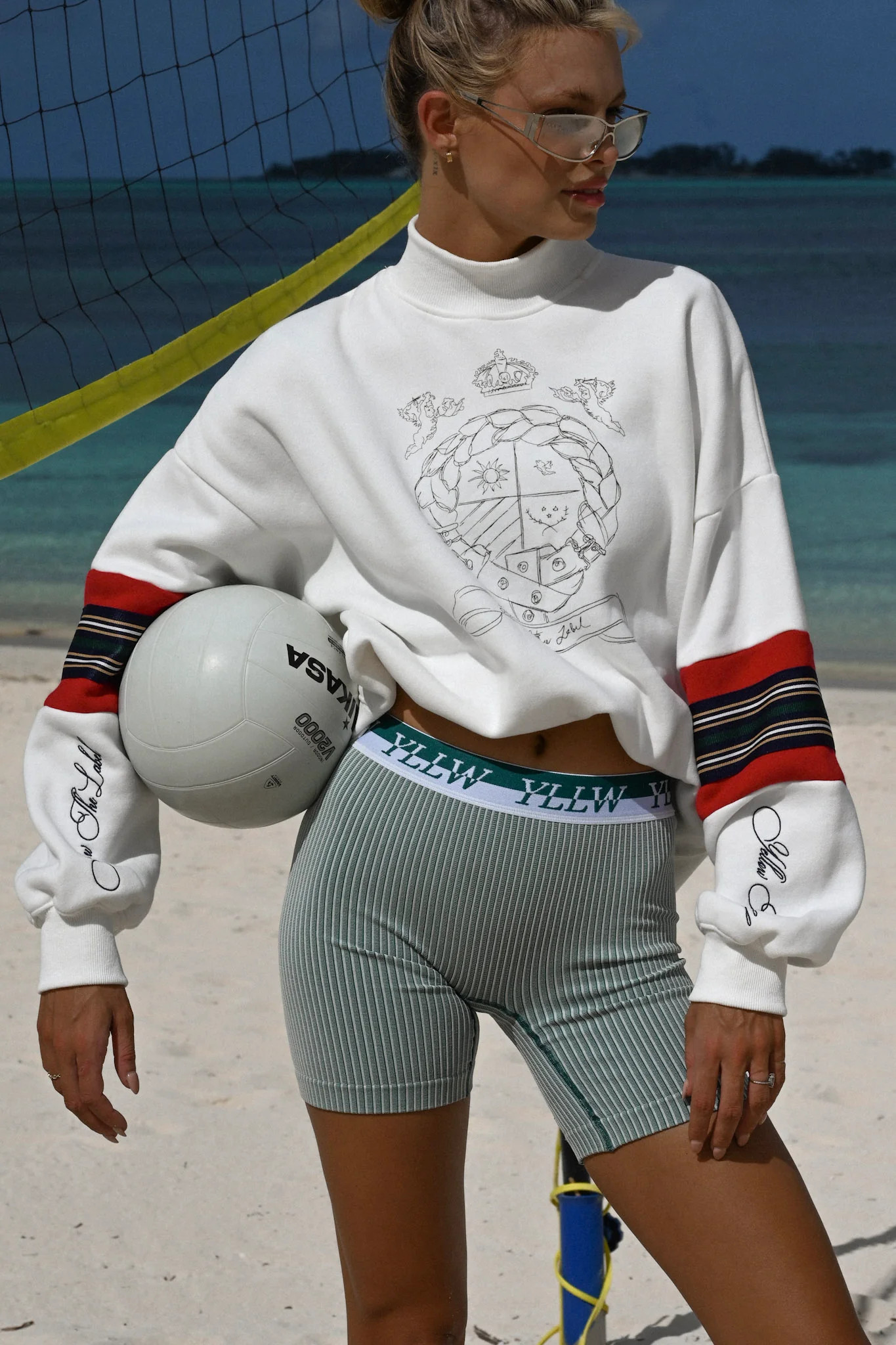 Signature Crest Sweatshirt | Yellow The Label