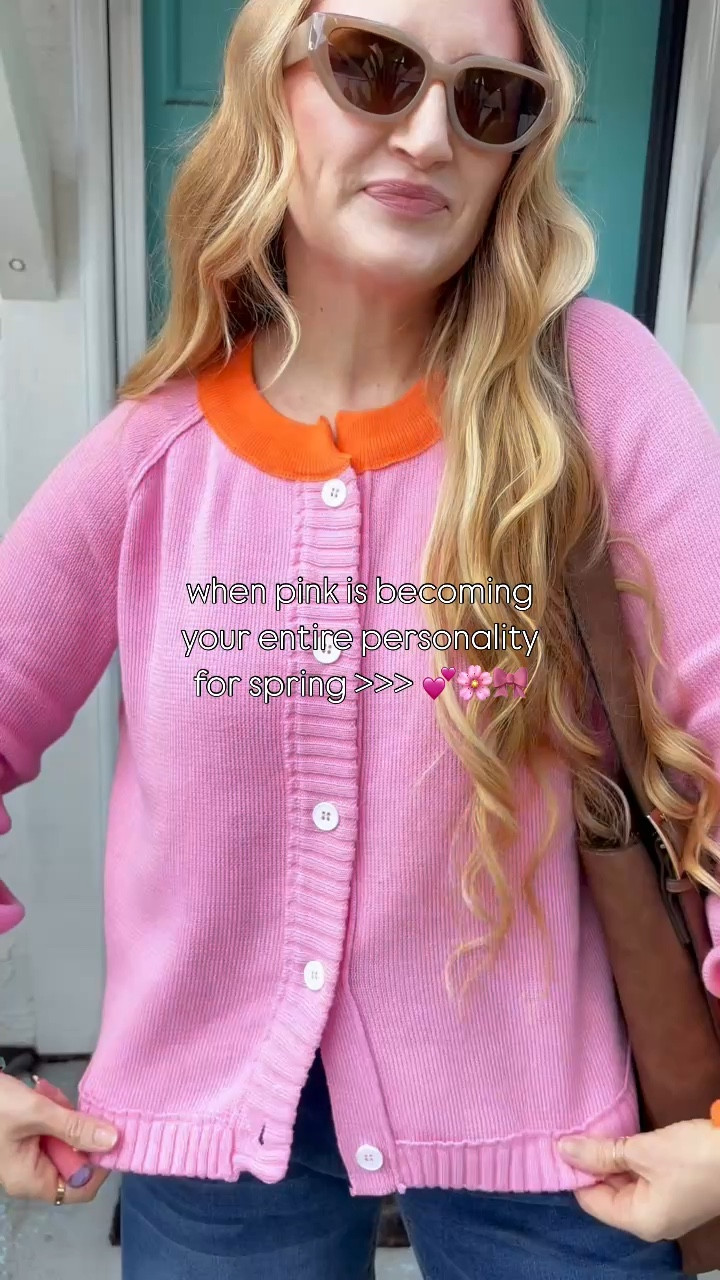 Cutie FP inspired cardigan for spring 🎀 wearing L in sweater and size 10 in barrels at 150 lbs and 5’7” for reference! Gazelle sneakers I sized down a half size. 

Color block cardigan, free people inspired style, free people, colorful cardigan, spring ootd, spring style, free people look for less, Amazon spring finds, spring cardigan, pink cardigan 

#LTKFindsUnder100 #LTKStyleTip #LTKFindsUnder50