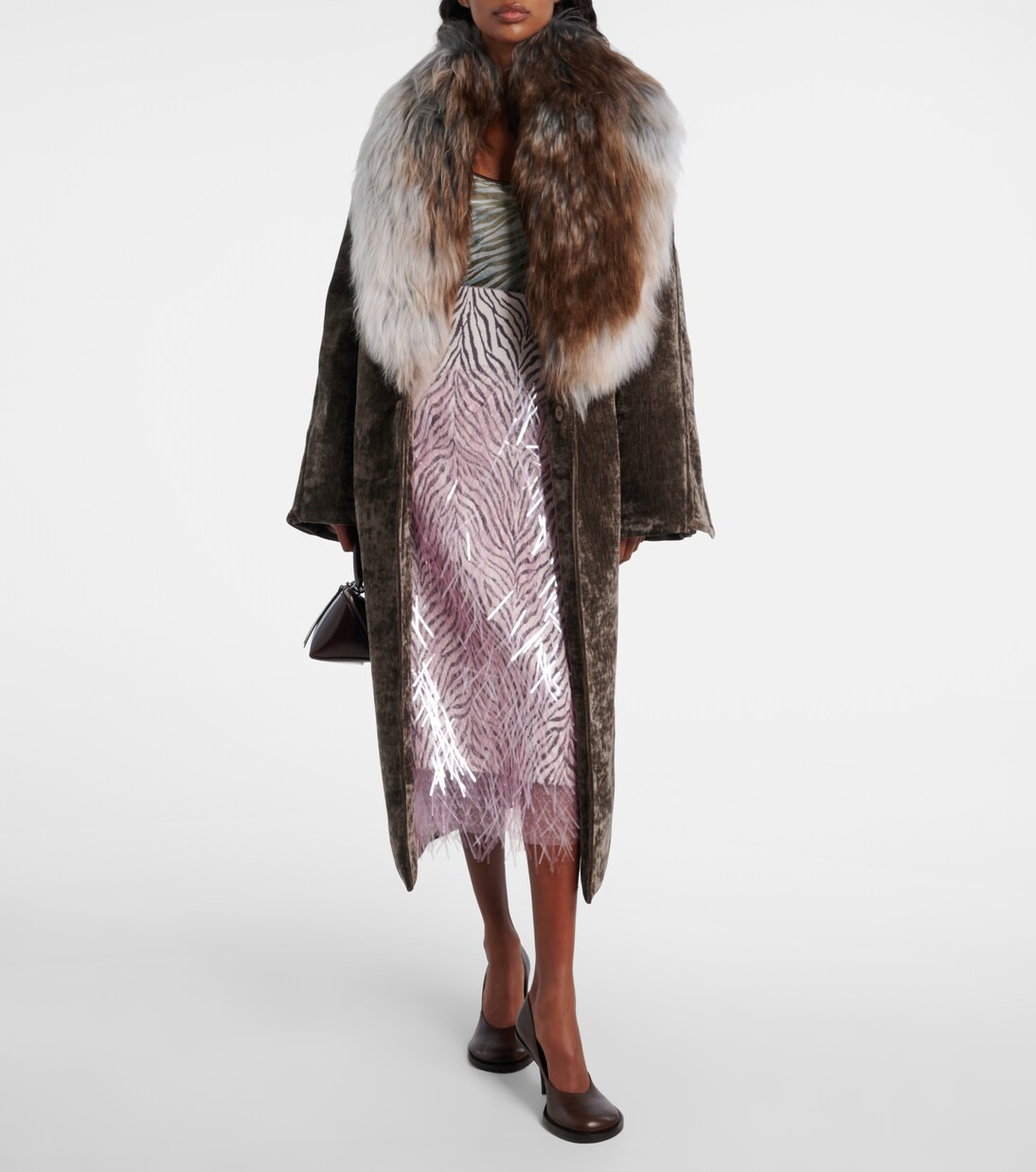 Shearling-trimmed coat | Mytheresa (US/CA)