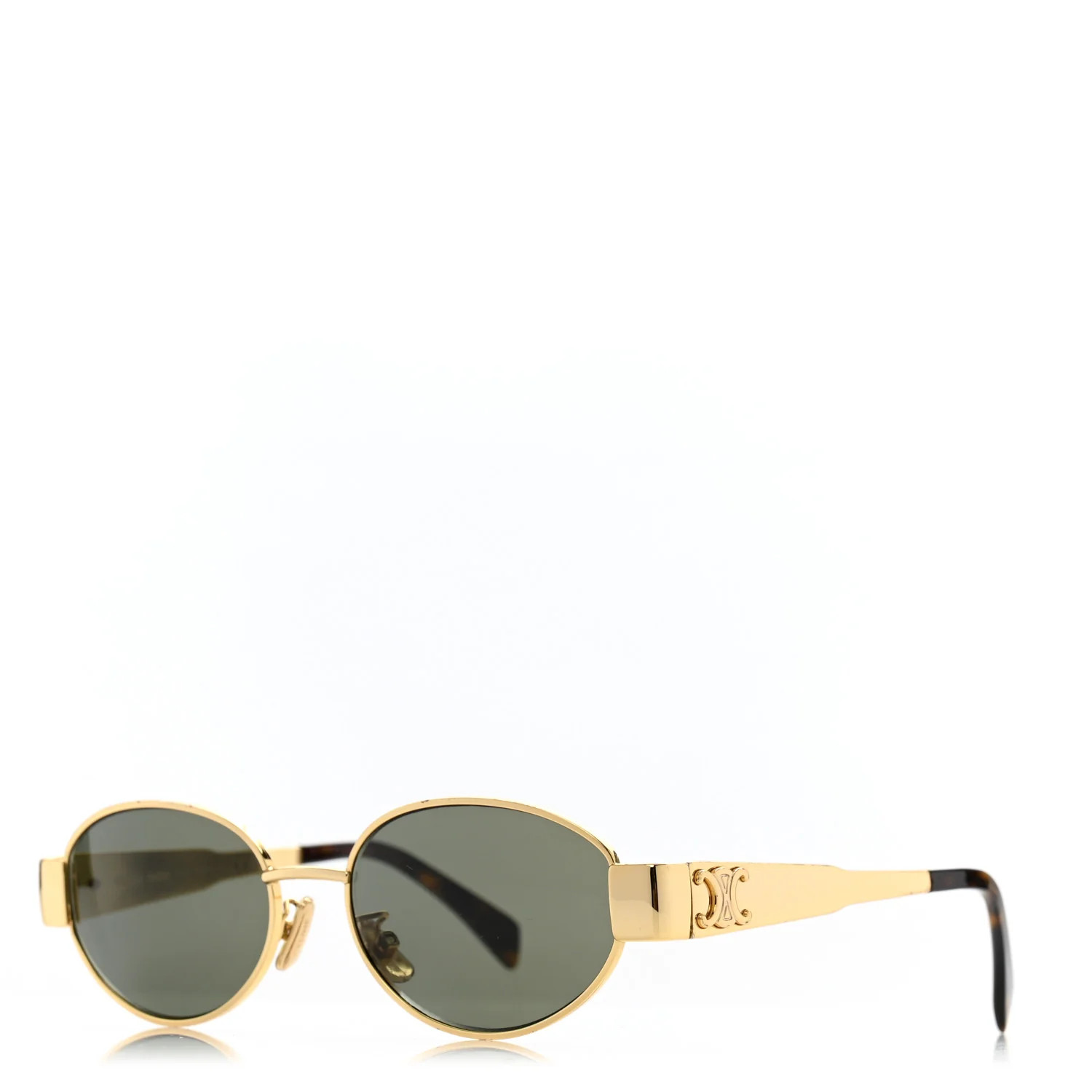 Metal Triomphe 01 Sunglasses CL40235U Gold Green | FASHIONPHILE (US)