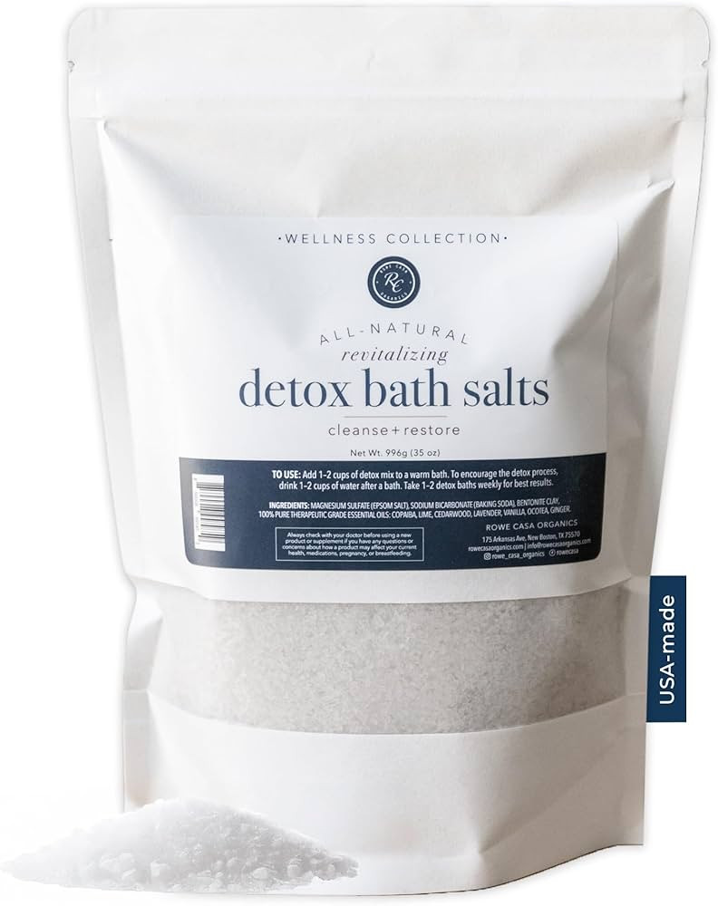 Rowe Casa Organics Detox Bath Salts with Health Boosting Magnesium and Bentonite Clay \u2013 Natu... | Amazon (US)