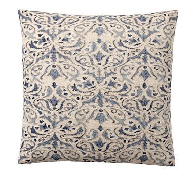Reilley Linen Embroidered Pillow Covers | Pottery Barn (US)