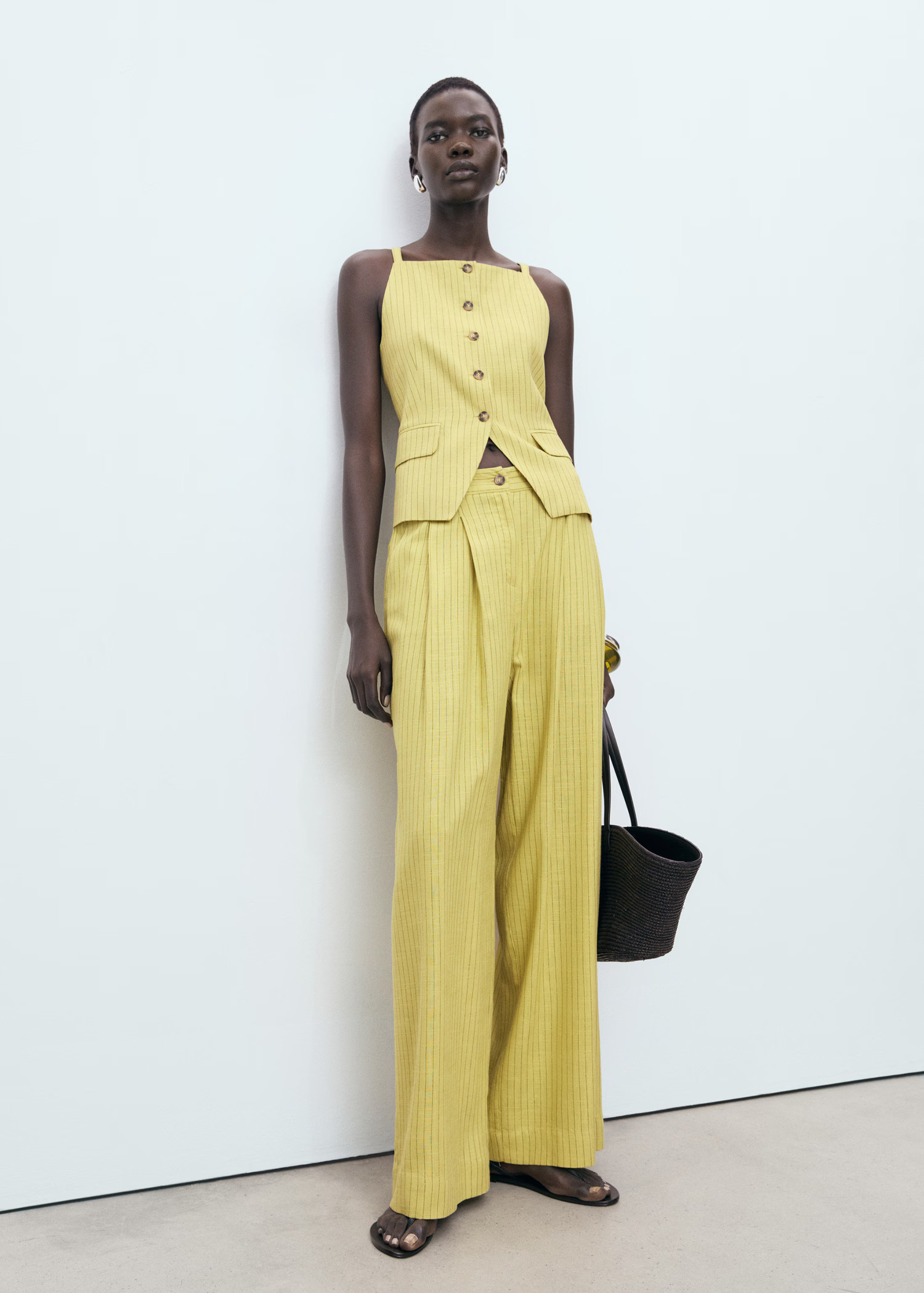 Buttons striped top - Women | MANGO USA | Mango (US/MX/AU)