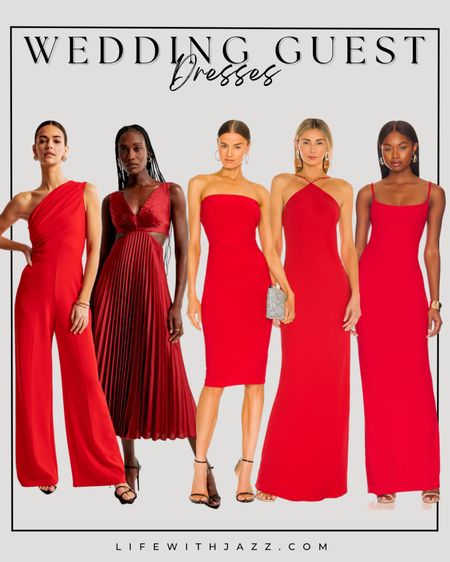 Wedding guest dresses - red edition 

- holiday dress / dresses / wedding guest / red / jumpsuit / maxi dress / elegant 

#LTKwedding