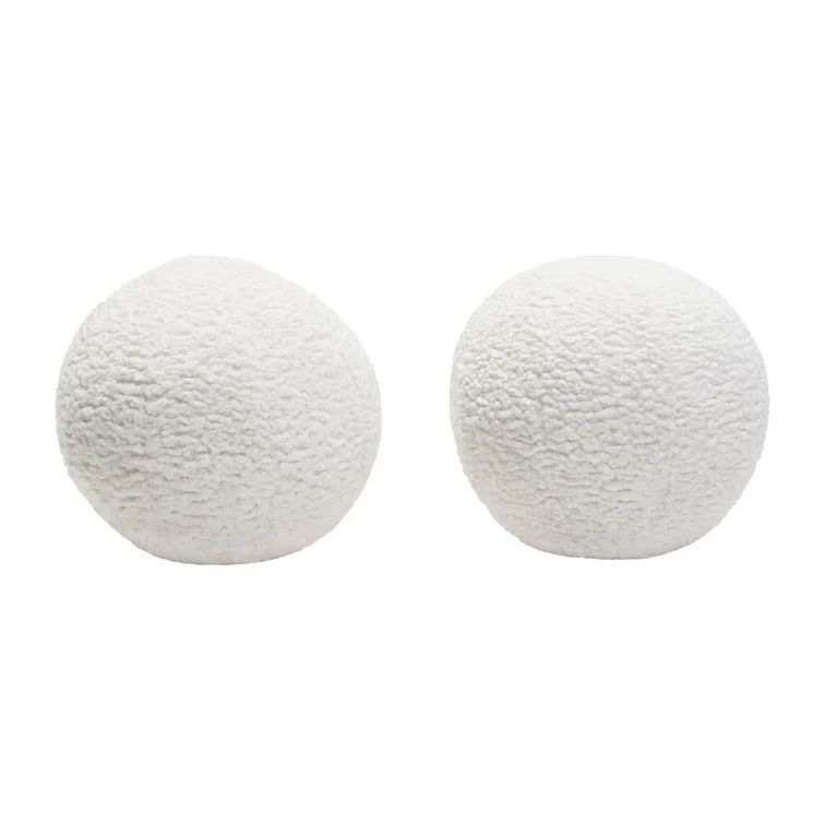 Round Faux Leather Pillow Cover & Insert (Set of 2) | Wayfair North America