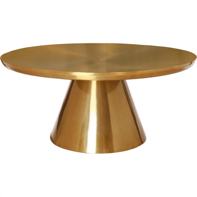 Meridian Furniture Martini Brushed Gold Metal Coffee Table | Walmart (US)