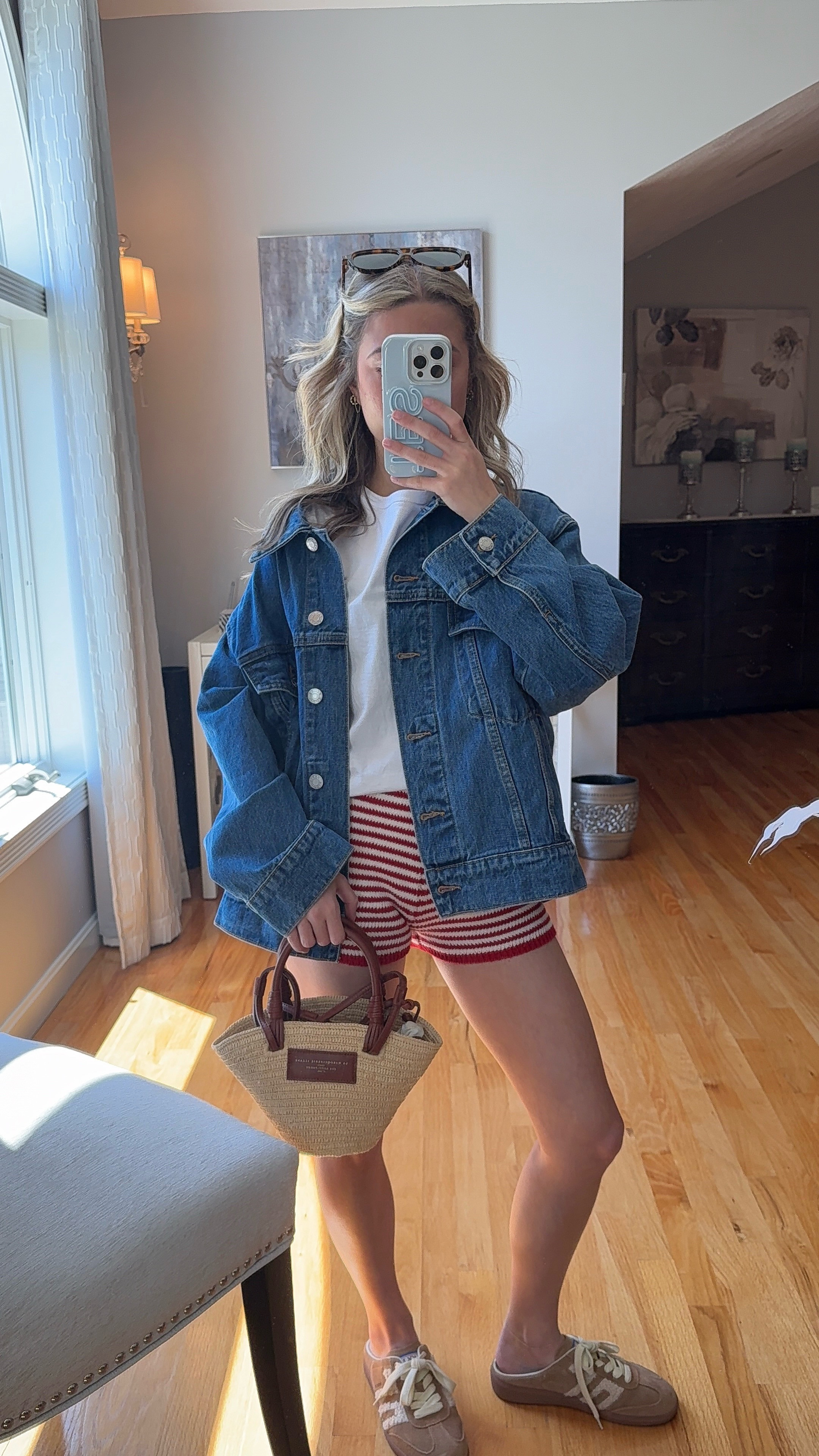 wearing a xxs in shorts and xs in jean jacket and tee! 

 #LTKootd #LTKSeasonal #LTKU