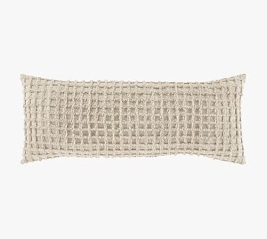 Arlette Cotton Textured Lumbar Pillow | Pottery Barn (US)