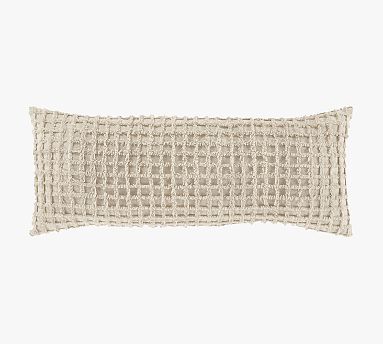 Arlette Cotton Textured Lumbar Pillow | Pottery Barn (US)
