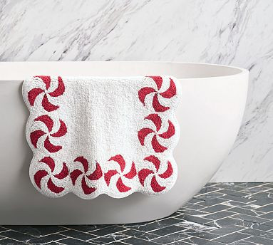 Peppermint Swirl Bath Rug | Pottery Barn (US)