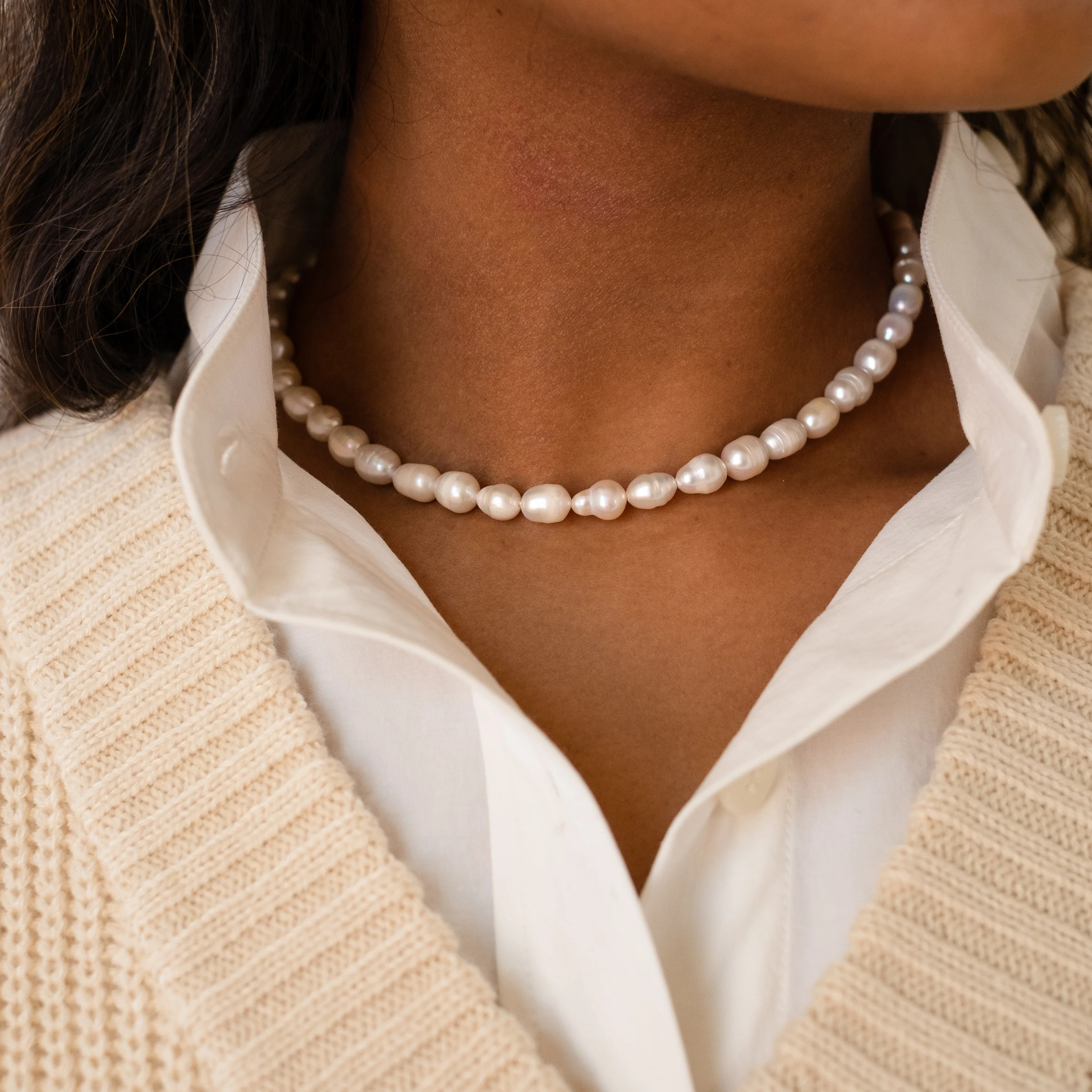 Bold Pearl Necklace | Caitlyn Minimalist