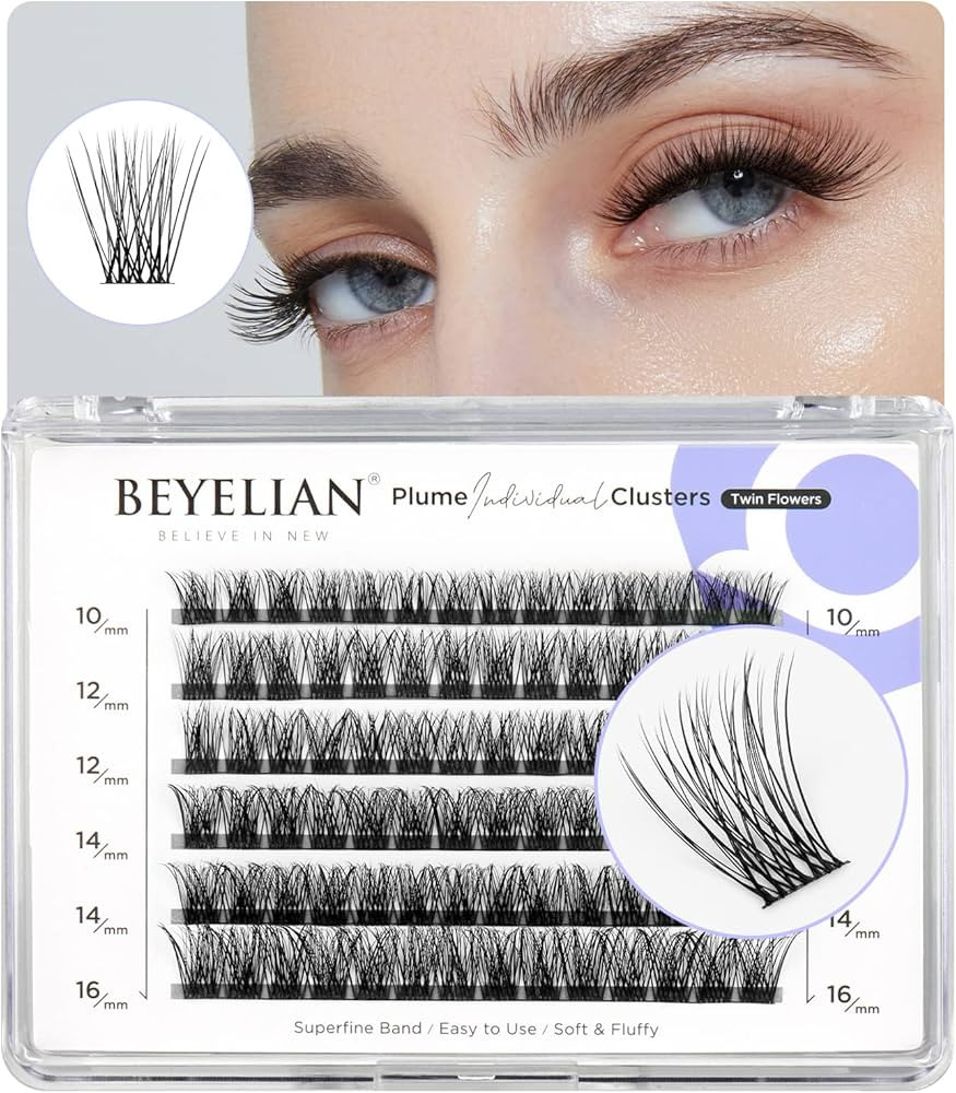 BEYELIAN Cluster Lashes, Individual Lash Clusters 84 Pcs, 10-16mm C Curl DIY Eyelash Extension Su... | Amazon (US)