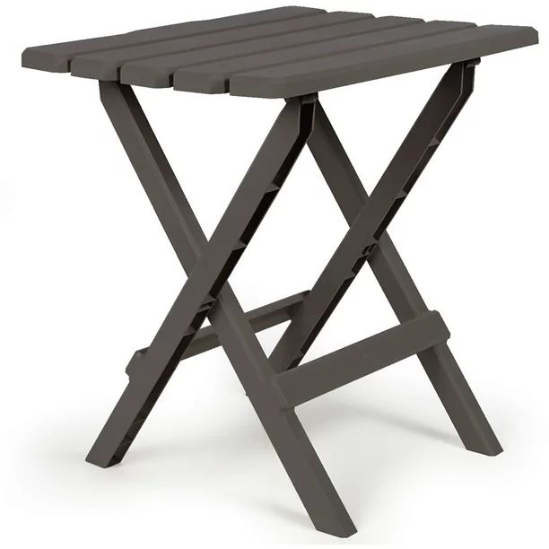 Camco 51885 Large Adirondack Portable Outdoor Folding Side Table - Charcoal | Walmart (US)