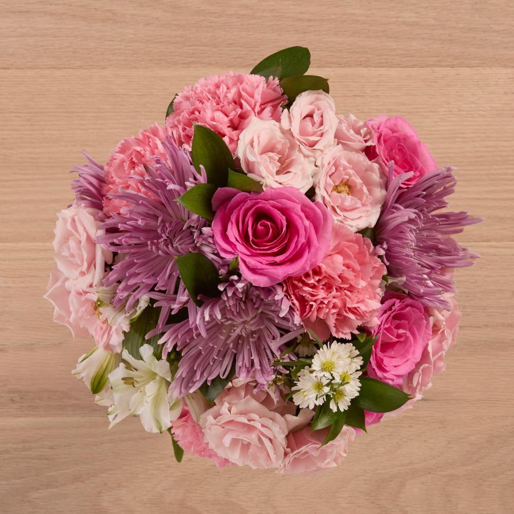 Bouquet of Pink Roses, Mums, and Carnations - The Bouqs Co. | The Bouqs Co.