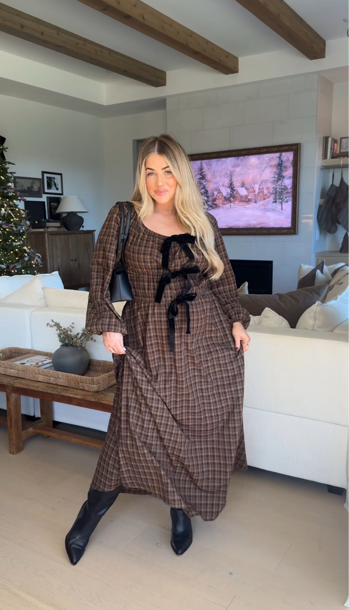 Cutest Thanksgiving dress🤎🦃 I got a 12 but would like a size down 

#LTKMidsize #LTKHoliday