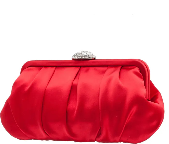 Concord Pleated Satin Frame Clutch | Nordstrom