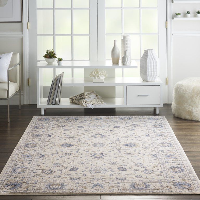 Nourison Sleek Textures French Country Ivory 5'3" x 7'3" Area Rug, (5' x 7') | Walmart (US)