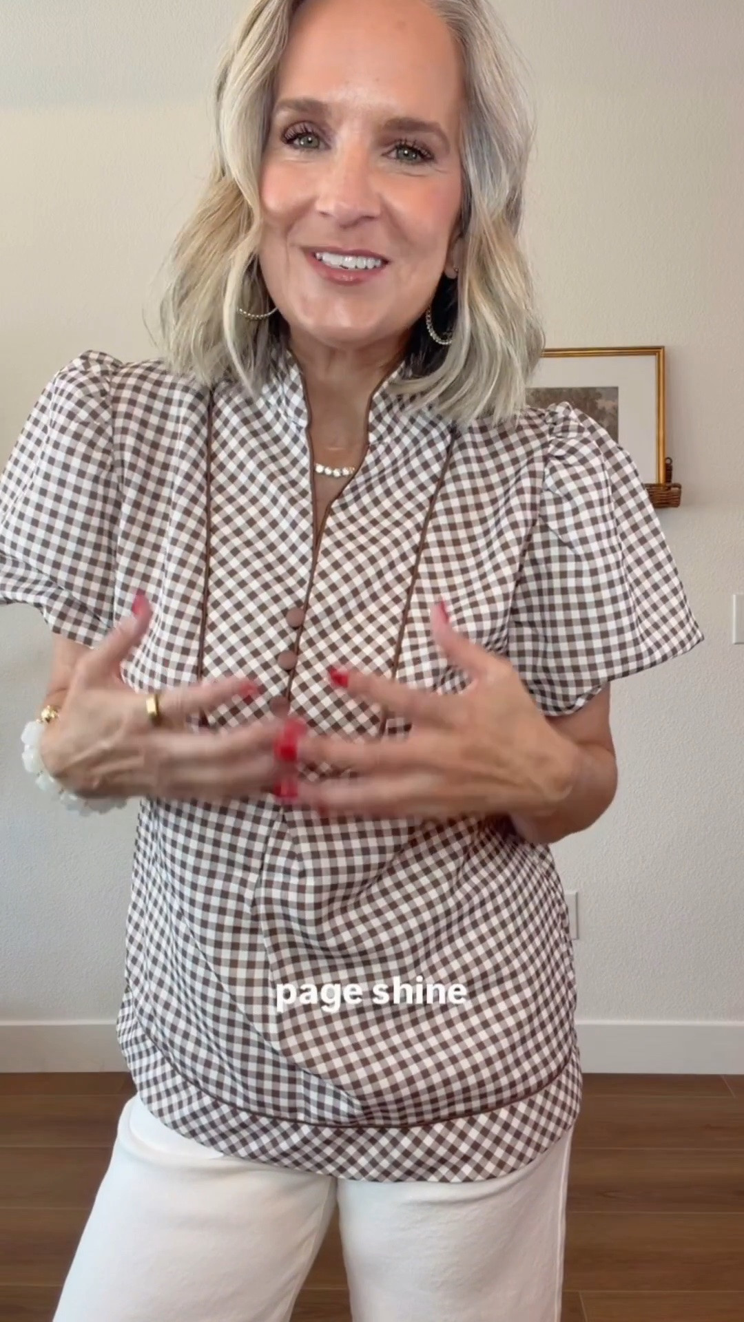 Midlife friendly top and gingham is so popular this summer. 

Over 50, tummy coverage, upper arm coverage, affordable fashion, Amazon, influencer, white denim, summer sandals, elevated casual

#LTKootd #LTKOver40 #LTKstorytime